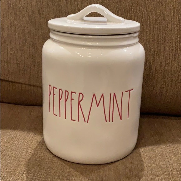 Rae Dunn Peppermint brand new canister